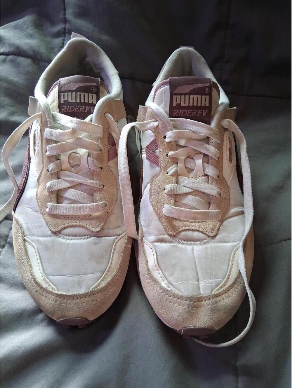 Puma Future Rider Soft WNS sneakers in White-Crushed Berry Womens 8 Y1